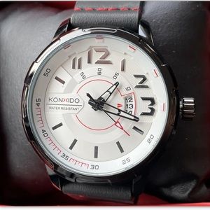 Konxido Men’s Watch With Black Band With Box